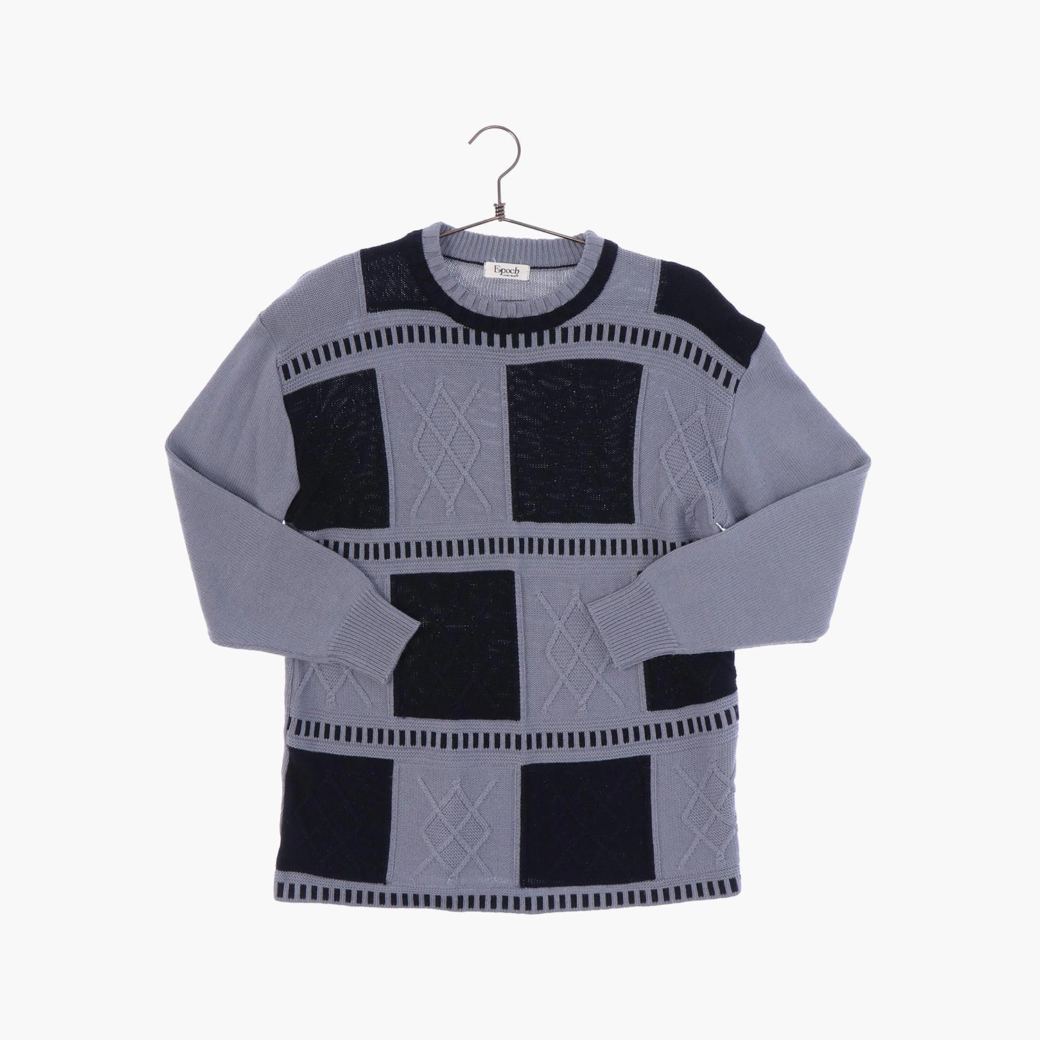 울 라운드 패턴 니트/스웨터 공용 L 빈티지팜