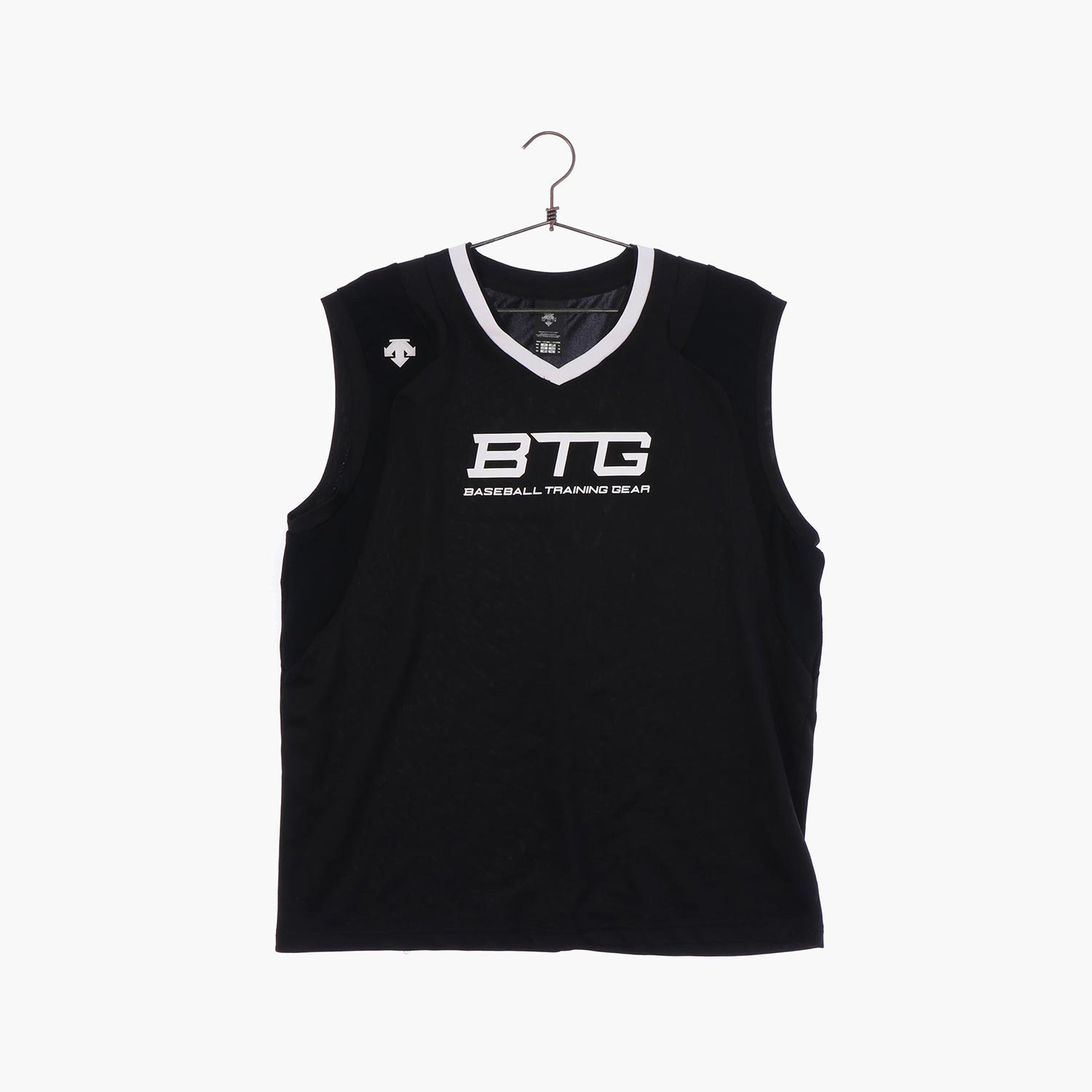 데상트 폴리 스포츠 민소매 티셔츠 남자 XL 빈티지팜